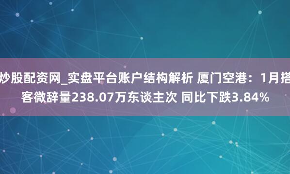 炒股配资网_实盘平台账户结构解析 厦门空港：1月搭客微辞量238.07万东谈主次 同比下跌3.84%