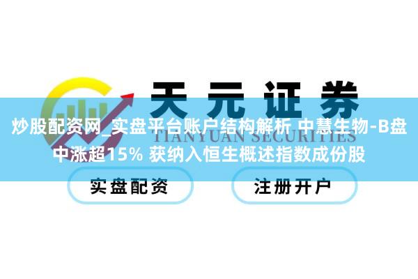 炒股配资网_实盘平台账户结构解析 中慧生物-B盘中涨超15% 获纳入恒生概述指数成份股