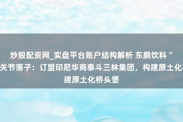 炒股配资网_实盘平台账户结构解析 东鹏饮料“出海”关节落子：订盟印尼华商泰斗三林集团，构建原土化桥头堡